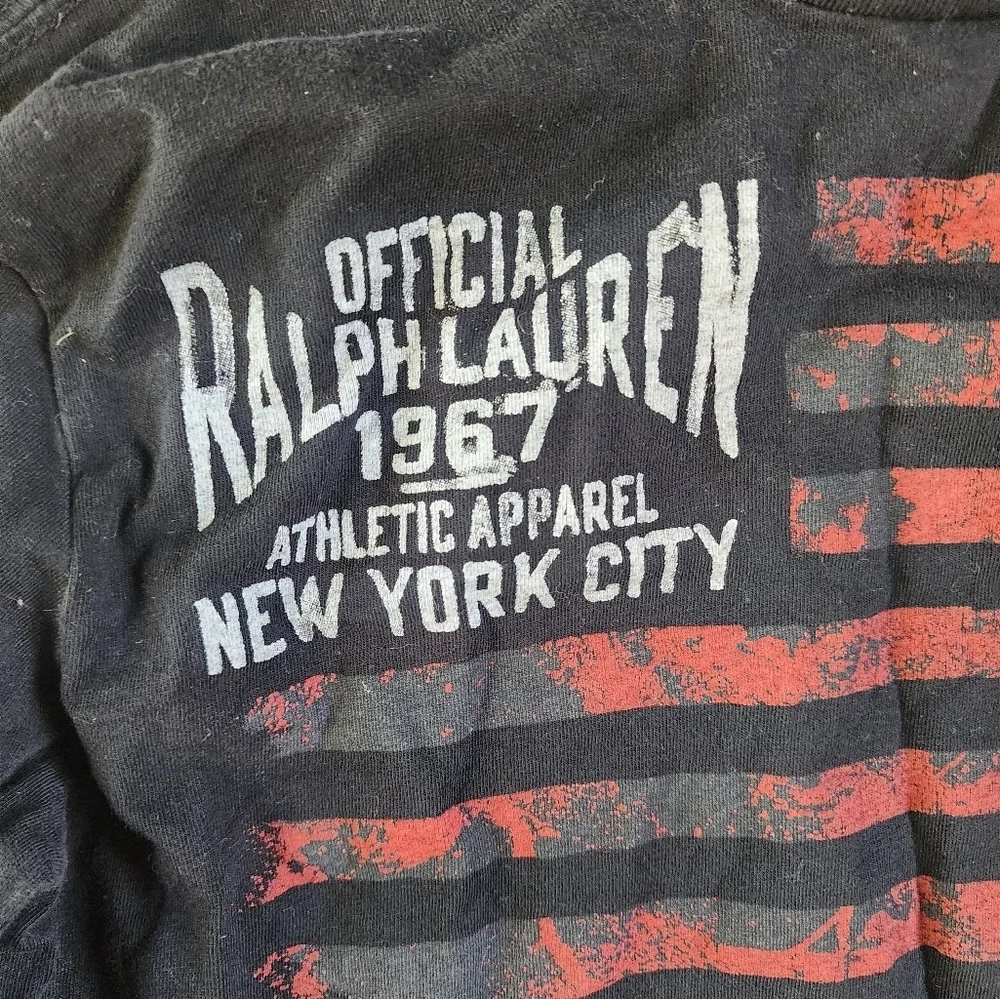 Ralph Lauren Kids Black Long Sleeve Tee with Graphic